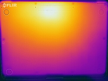 Prueba de tensión de las temperaturas de la superficie (abajo)