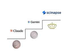 Una imagen ilustrativa de cómo se compara Scinapse con la competencia (Fuente de la imagen: Google, Anthropic y Pluto Labs; editado)