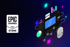 La Epic Games Store, cuyo logotipo se muestra arriba, no indica si un juego ha sido desarrollado utilizando IA. (Fuente de la imagen: Epic Games)