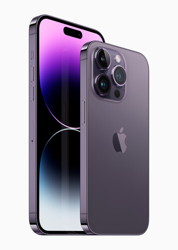 iPhone 14 Pro y iPhone 14 Pro Max - Deep Purple. (Fuente de la imagen: Apple)