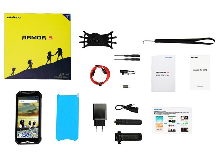 Ulefone incluye muchos accesorios con el Armor 3T