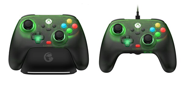 El T7 Pro Retro Green de GameSir puede conectarse de forma inalámbrica a las consolas Xbox, mientras que el T7 Pro W Retro Green es un mando con cable.