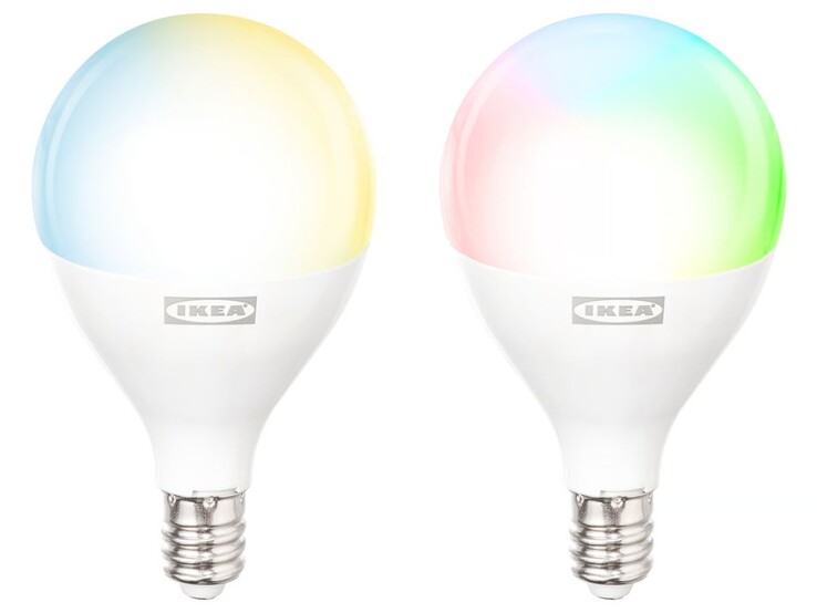 La bombilla LED IKEA Kajplats E12 smart globe/opal white 