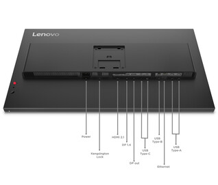El ThinkVision P32UD-40 cuenta con una amplia gama de puertos (Fuente de la imagen: Lenovo)