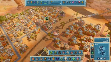 Una imagen que muestra una ciudad en SteamWorld Build.