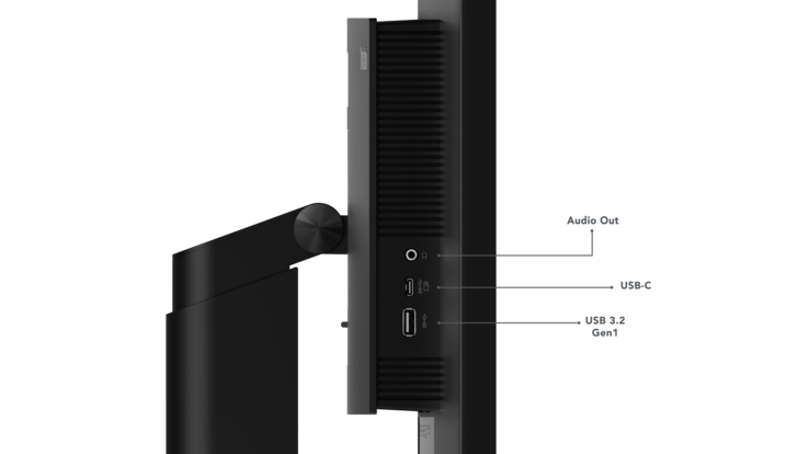 Lenovo ThinkVision P34w-20 lateral (imagen vía Lenovo)