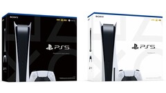 Edición digital (L) y PS5 estándar (R). (Fuente de la imagen: Sony/@videogamedeals - editado)