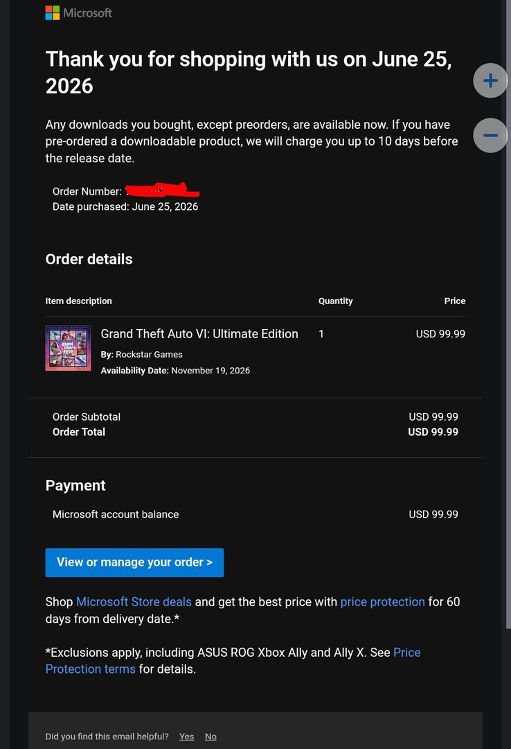 Captura de pantalla del recibo que ha compartido el usuario.