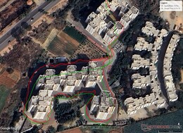 Navegación dentro de un denso campus de viviendas