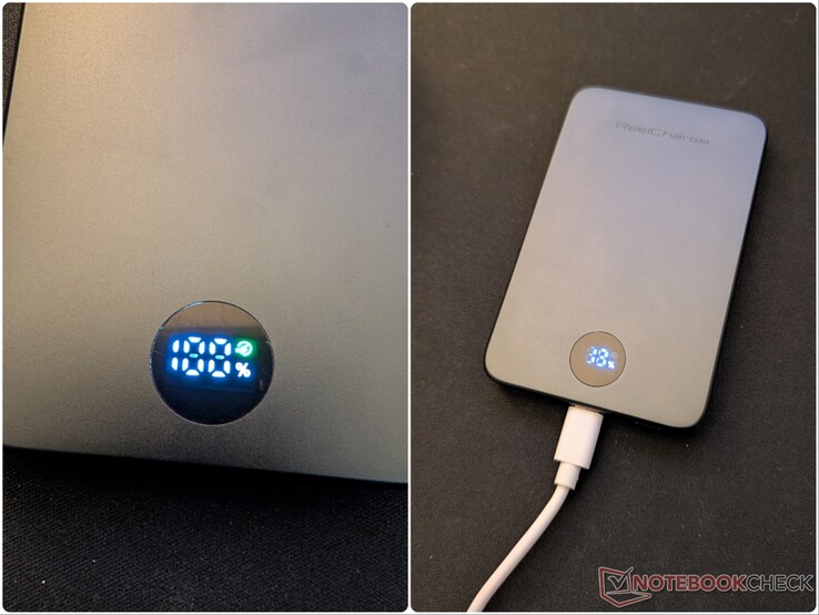 La primera unidad del cargador portátil de 5.000 mAh presentaba cierta filtración de luz en los LED.