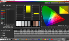 CalMAN ColorChecker (espacio de color de destino sRGB)