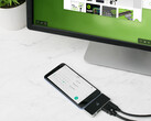 La pequeña estación de acoplamiento USB-C de IOGEAR GUD3C460 convierte su teléfono inteligente Android en un escritorio (Fuente: IOGEAR)