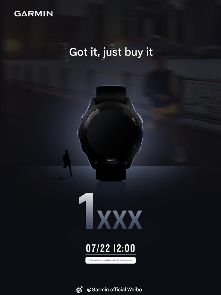 La imagen compartida por Garmin en un post de Weibo anunciando el próximo smartwatch. (Fuente de la imagen: Garmin vía Weibo, traducción automática)