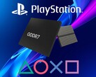 Se muestra el logotipo de PlayStation con la memoria GDDR7 (Fuente de la imagen: Sony PlayStation, Memphis Electronic GmbH con ediciones)