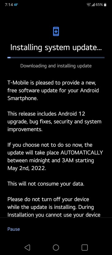 Según se informa, el LG V60 ThinQ comienza a actualizarse a Android 12. (Fuente: Reddit)