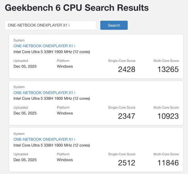 (Fuente de la imagen: Geekbench)