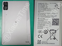 Un primer plano de la próxima tableta para juegos Black Shark de Xiaomi con la información de su batería también. (Fuente de la imagen: vía XiaomiTime)