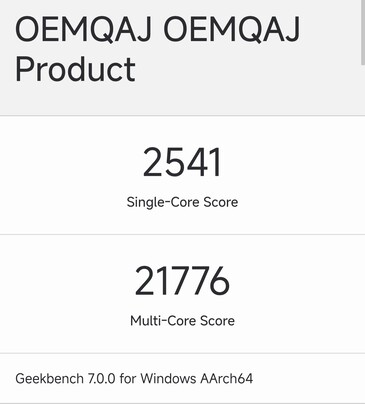 Resultado de Geekbench de la configuración N1X de 18 núcleos