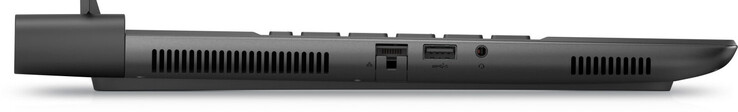 Lado izquierdo: Gigabit Ethernet, USB 3.2 Gen 1 (USB-A), combo de audio