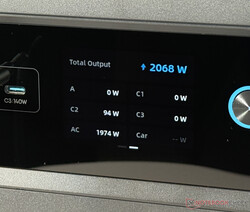 La pantalla proporciona información detallada