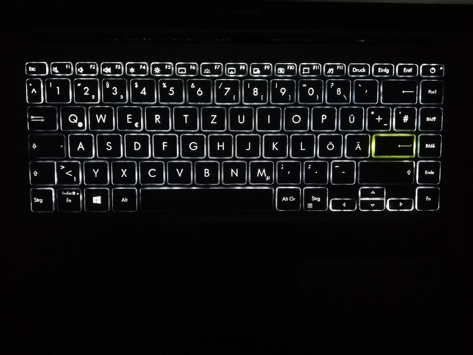 Asus vivobook включить подсветку клавиатуры