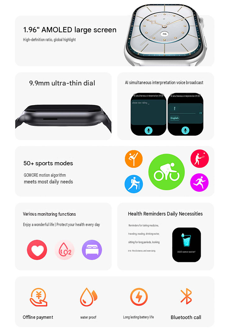 Aspectos destacados principales del reloj inteligente (traducción automática)