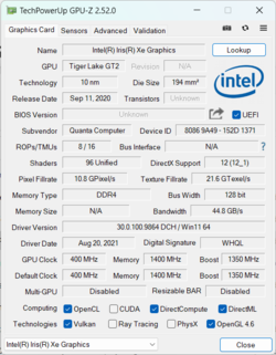 Gráficos Intel Xe G7 (80 EUs)
