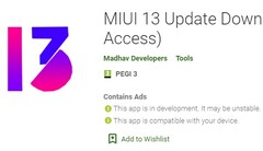 MIUI 13 Update Download (Early Access) (Fuente: Google Play)
