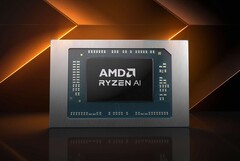 Esta imagen muestra una versión editada de la imagen publicitaria de los chips Ryzen AI de AMD.