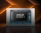 Esta imagen muestra una versión editada de la imagen publicitaria de los chips Ryzen AI de AMD.