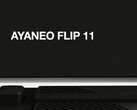 El teaser oficial del Flip 11 de Ayaneo muestra un botón físico montado en la parte trasera. (Fuente de la imagen: Ayaneo - editado)