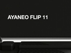 El teaser oficial del Flip 11 de Ayaneo muestra un botón físico montado en la parte trasera. (Fuente de la imagen: Ayaneo - editado)
