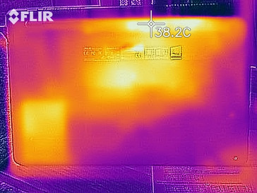 Distribución de calor del lado inferior (bajo carga)