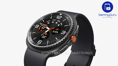 Render no oficial de Galaxy Watch8 Classic con bisel giratorio. (Fuente de la imagen: OnLeaks &amp;amp; SammyGuru)