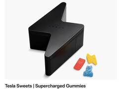 Las gominolas Supercharged vienen en sabores Cyberberry, Mango Bolt y Dog Mode Chill. (Fuente de la imagen: Tesla)