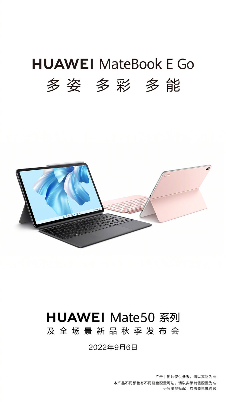 El nuevo póster promocional del MateBook E Go. (Fuente: Huawei vía Weibo)