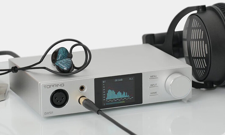 El DAC Topping DX5 II dispone de un amplificador de alta potencia capaz de manejar auriculares de alta impedancia. (Fuente de la imagen: Topping)