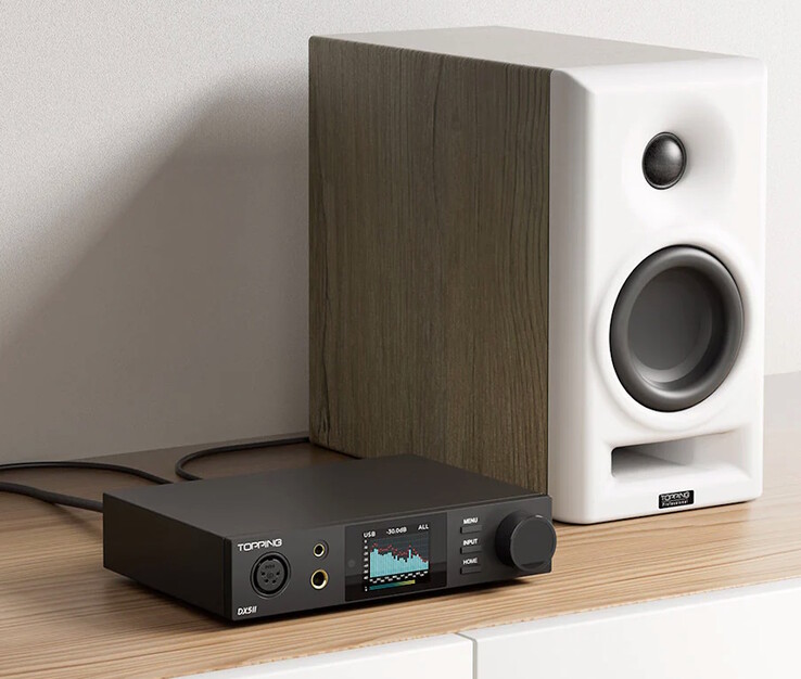 El DAC Topping DX5 II dispone de un modo de preamplificación para su uso con altavoces externos activos. (Fuente de la imagen: Topping)
