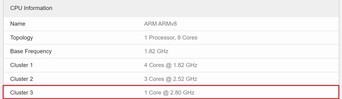 Configuración actual de 4+3+1. (Fuente de la imagen: Geekbench)