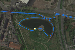 Prueba de GPS: Samsung Galaxy Tab S5e - Ciclismo alrededor de un lago