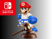 Un Mario luchador se mostró por encima del martillo del juez (Fuente de la imagen: Nintendo of America con ediciones)