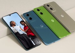 Se espera que el Moto G06 se lance en al menos cuatro colores. (Fuente de la imagen: Ytechb)