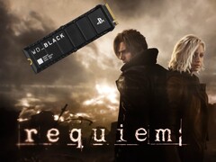 Se muestra el banner de Resident Evil Requiem con el SSD de PS5
