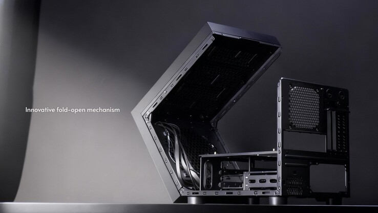 La caja Cube PC presenta una construcción en acero de bajo carbono y un mecanismo de apertura bastante interesante. (Fuente de la imagen: Chieftec)