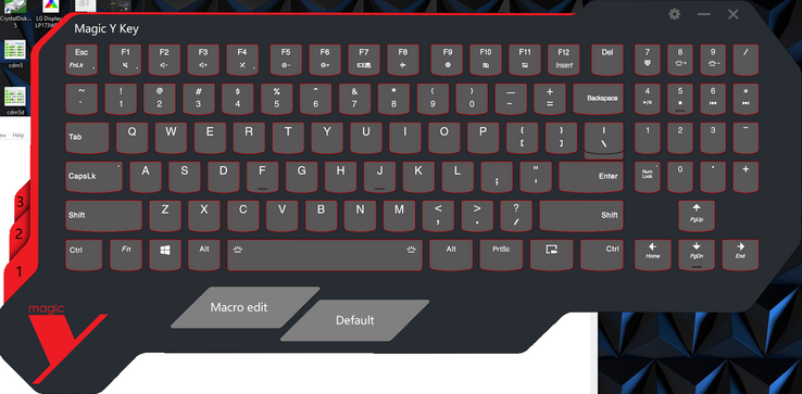 Magic Y Key es una aplicación separada para configurar macros definidas por el usuario y otras combinaciones de teclas.