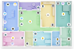 La nueva interfaz de SmartThings: un plano en 3D que muestra todos sus gadgets conectados (Fuente: Samsung)