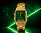 El reloj Casio AQ-230GA-3AMQY presenta un diseño en tonos dorados