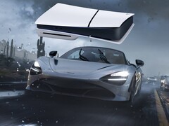 Se muestra el cartel de Forza Motorsport 5 con la consola PS5