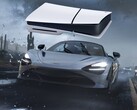 Se muestra el cartel de Forza Motorsport 5 con la consola PS5