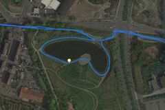 Prueba de GPS: Google Pixel 3a XL - Ciclismo alrededor de un lago